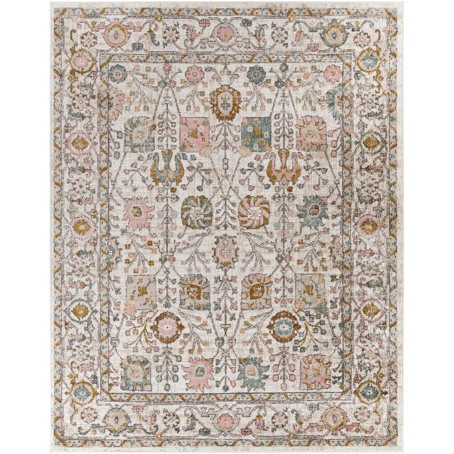 Tapis Livabliss Ankara revisité, motif floral et botanique traditionnel