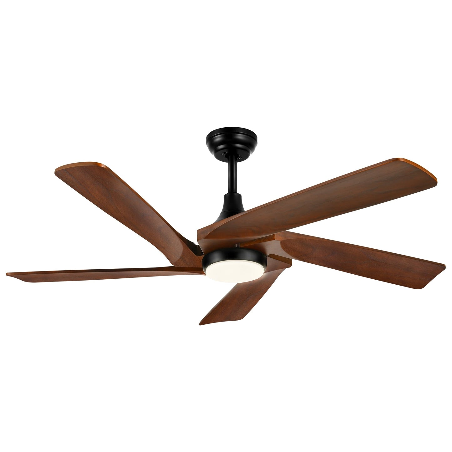 Moasis 52 Modern Remote Control Ceiling Fan with Lights and 5 Solid Wood Blades