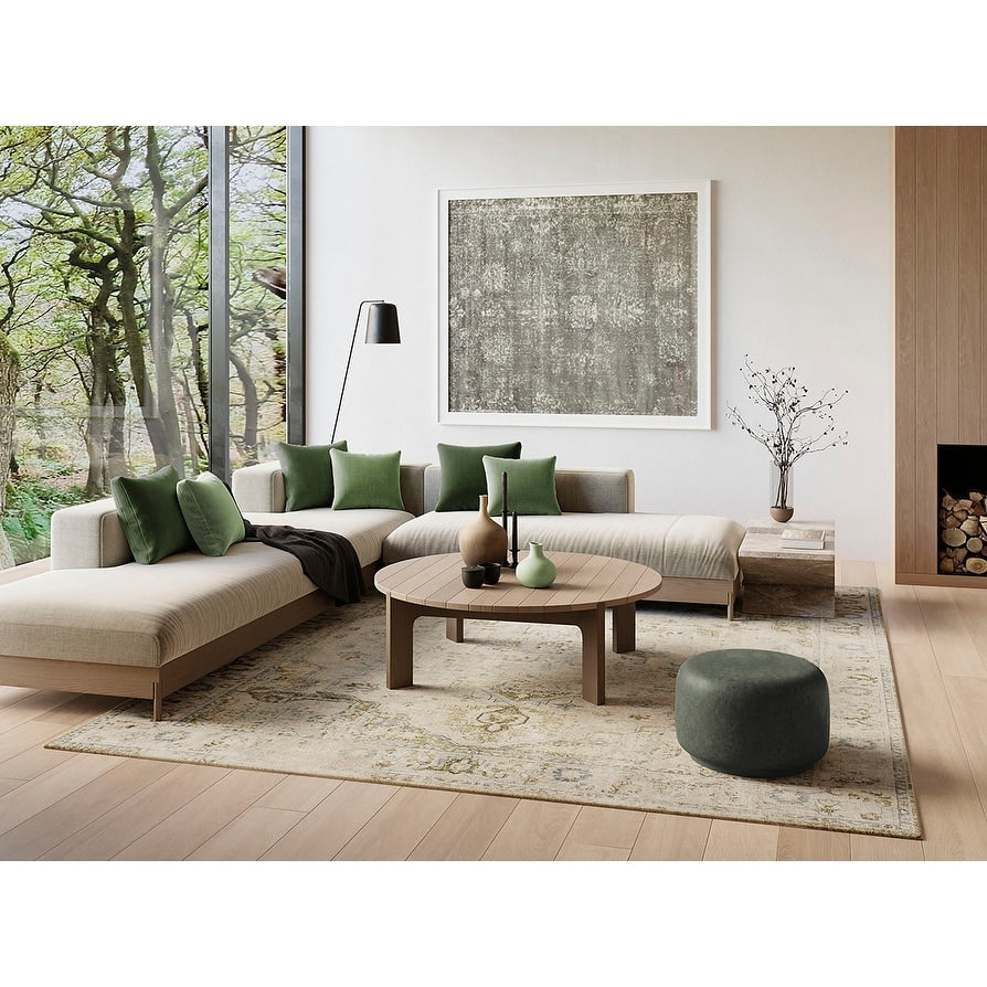 Tapis Nourison Astra lavable en machine à l'aspect vieilli