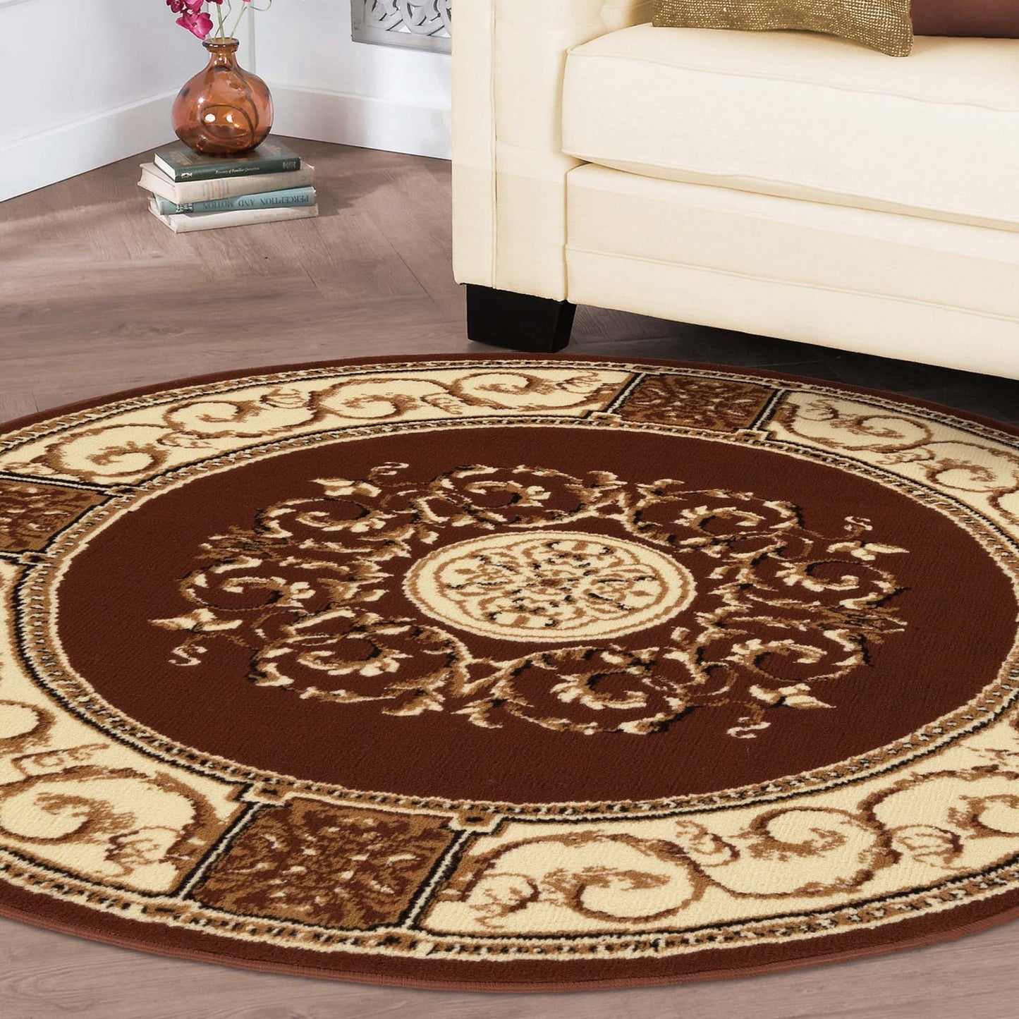 Tapis d'intérieur grand format de style traditionnel de qualité supérieure