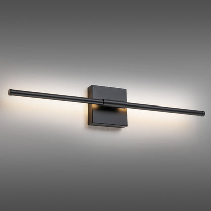 1-Light Black/ Gold/ Nickel Modern Long Linear Strip Wall Sconce Dimmable LED Bathroom Vanity Light