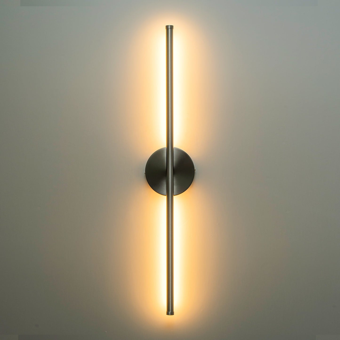 1-Light Black/ Gold/ Nickel Modern Long Linear Strip Wall Sconce Dimmable LED Bathroom Vanity Light