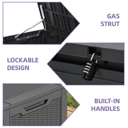 100 Gallon Outdoor Storage Waterproof Deck Box - N/A