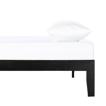 Cadre de lit plateforme classique en bois massif 12