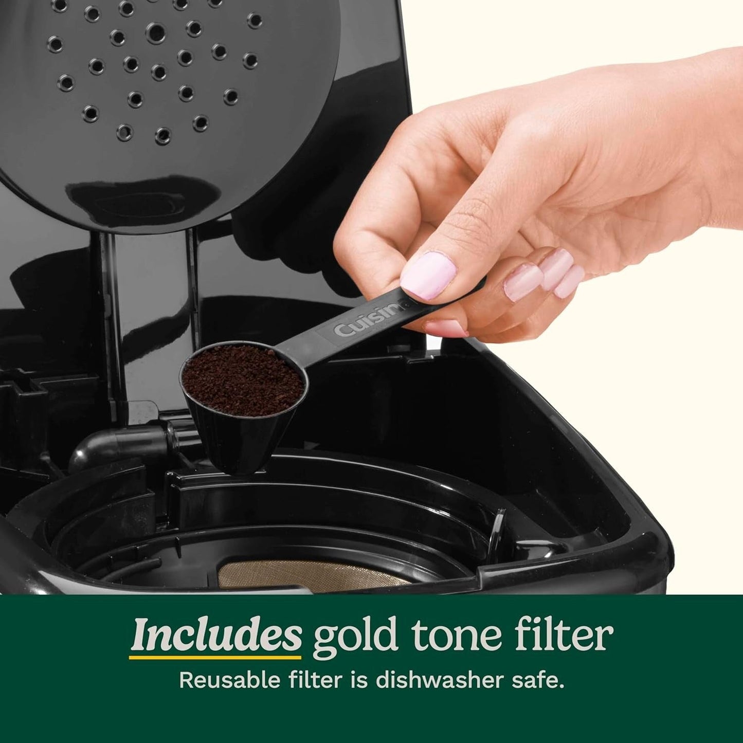 Cafetière programmable 14 tasses, carafe en verre, réglage de l'intensité de l'infusion, réglage de 1 à 4 tasses, acier inoxydable noir