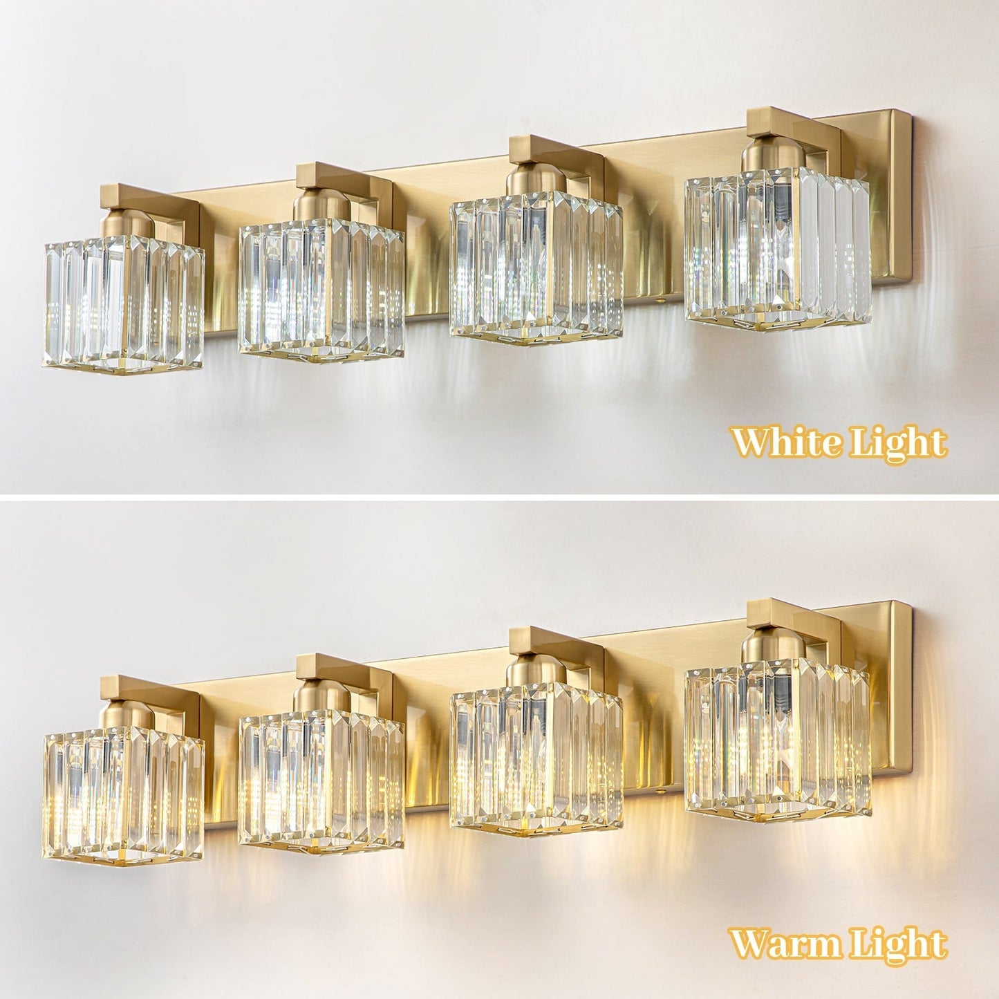 2/3/4/5 Light Bathroom Vanity Light Wall Sconce with Crystal Shade
