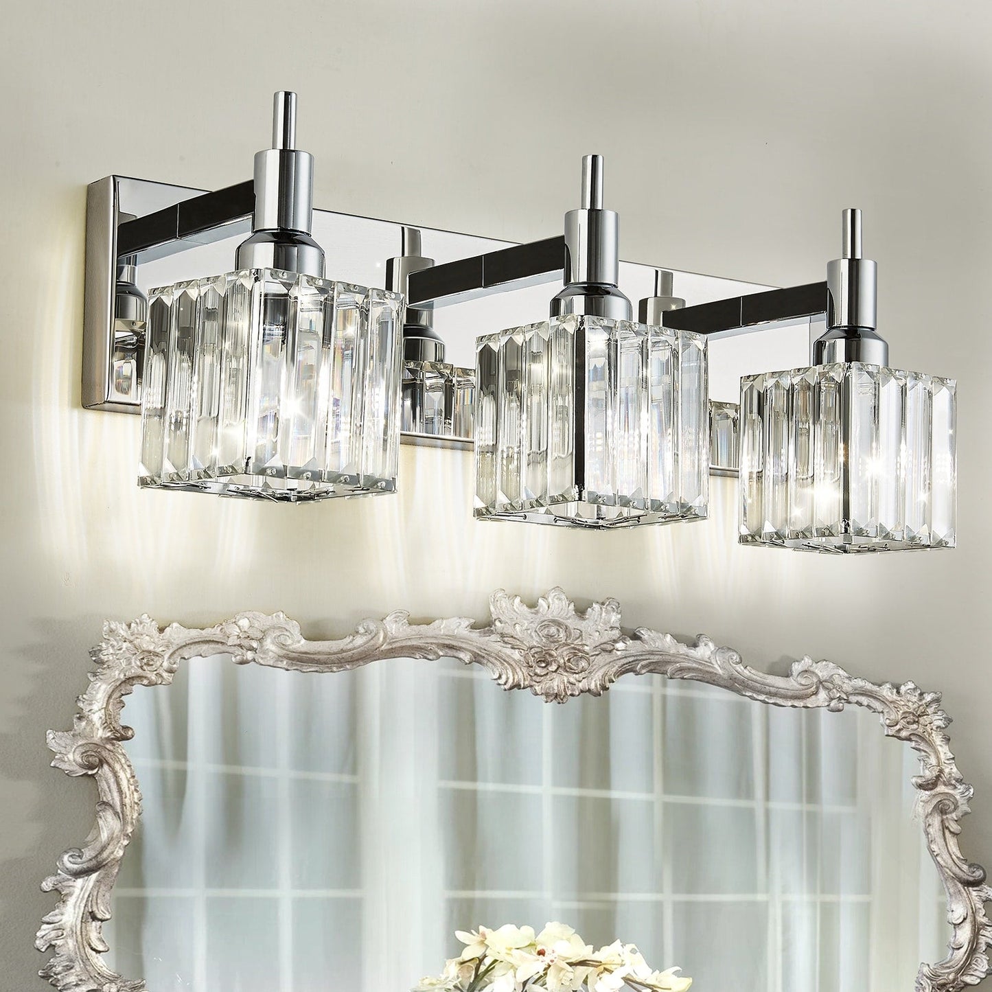 2/3/4-Light Modern Bathroom Crystal Vanity Light Wall Sconces