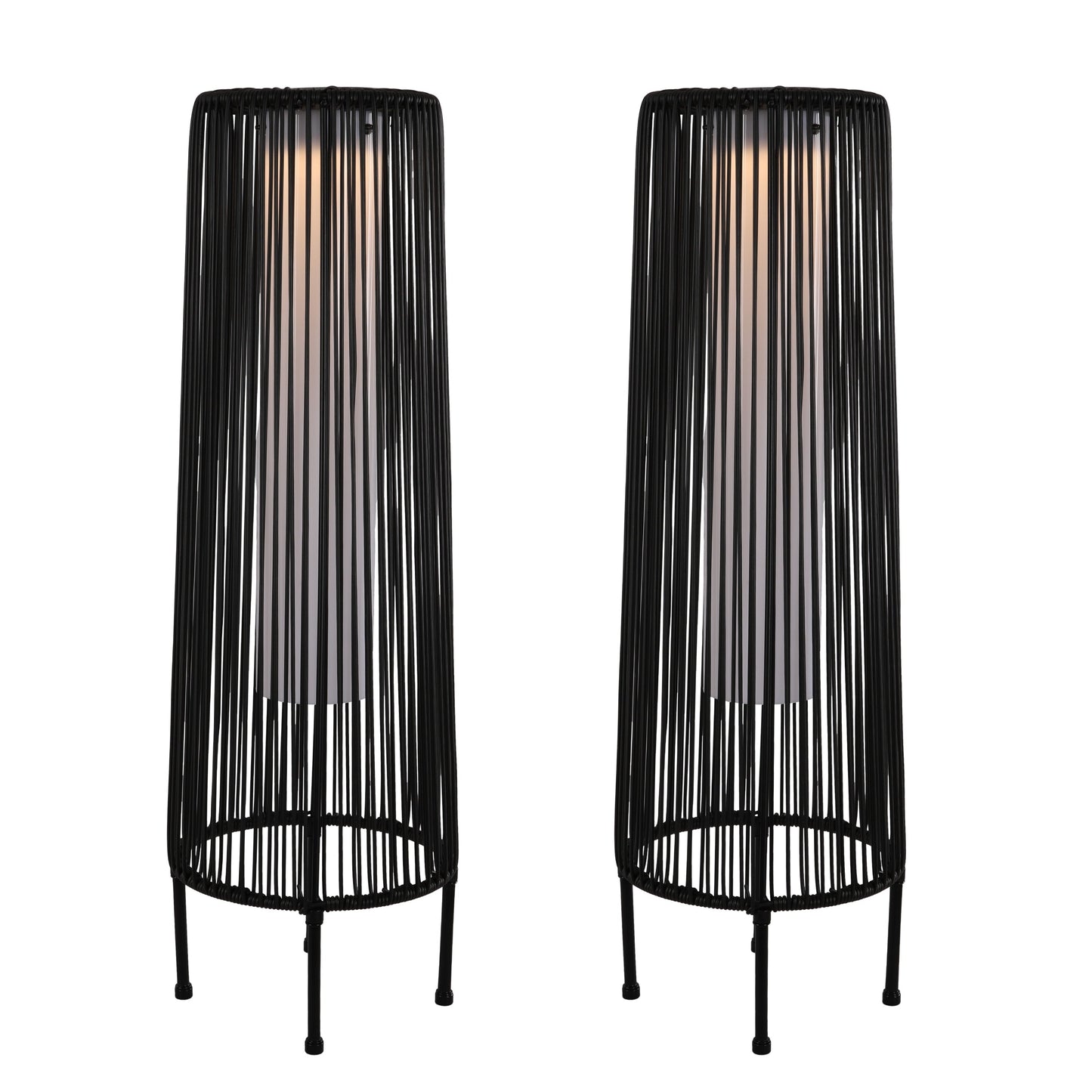 2 Pack Outdoor Solar Light Floor Lamps