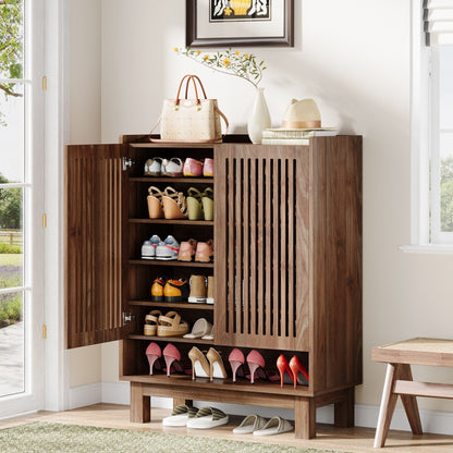 Meuble de rangement à chaussures 24 paires avec porte pour entrée et salon