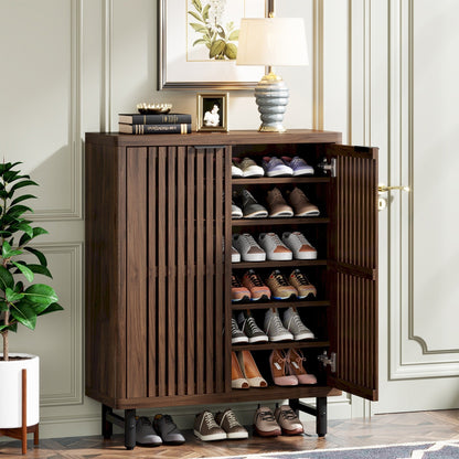 Meuble de rangement à chaussures 24 paires avec porte pour entrée et salon