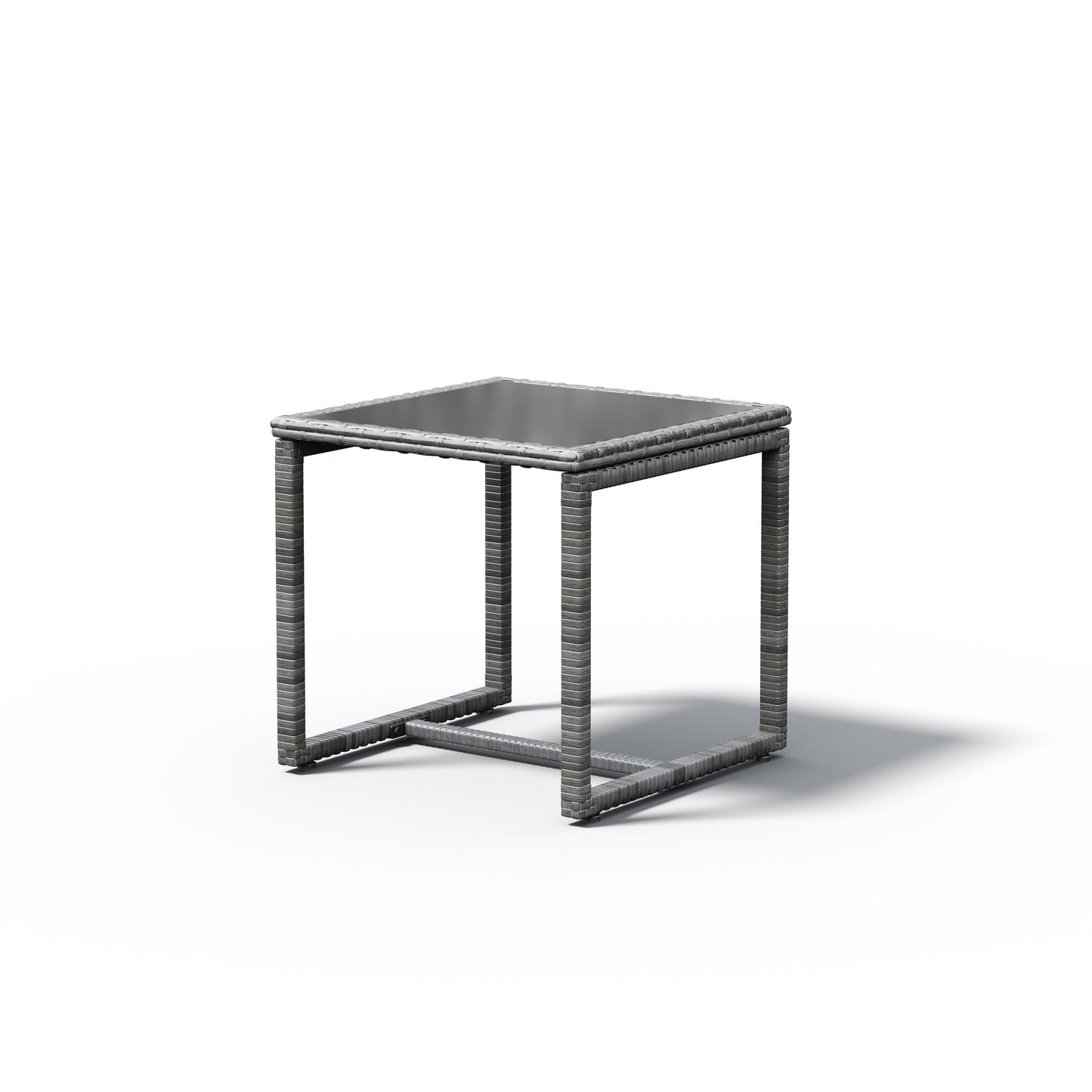 Ensemble de conversation 3 pièces en osier tressé avec coussins pour l'extérieur