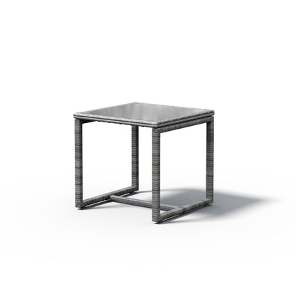 Ensemble de conversation 3 pièces en osier tressé avec coussins pour l'extérieur