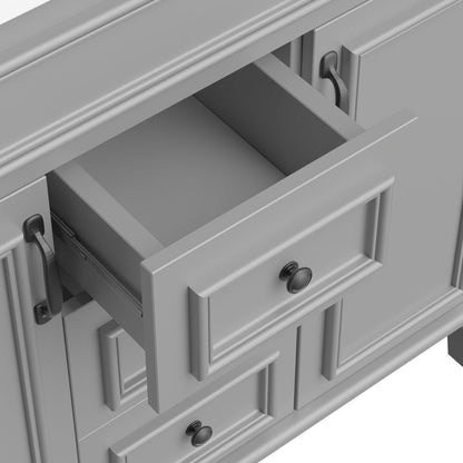 Meuble-lavabo moderne de 36 po avec lavabo supérieur et armoire à miroir, 2 portes et 2 tiroirs