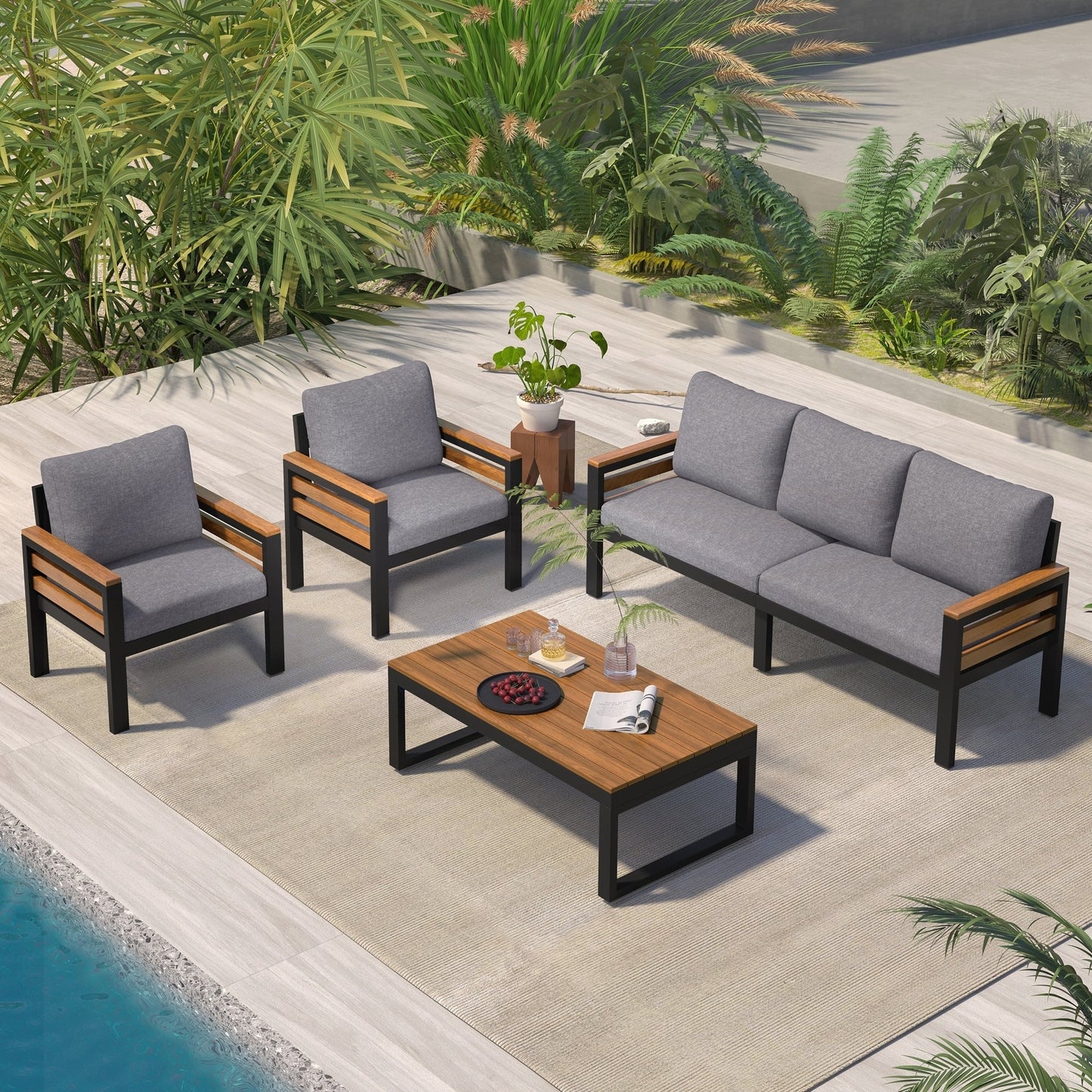 4-Piece Outdoor Furniture Sofa Set
