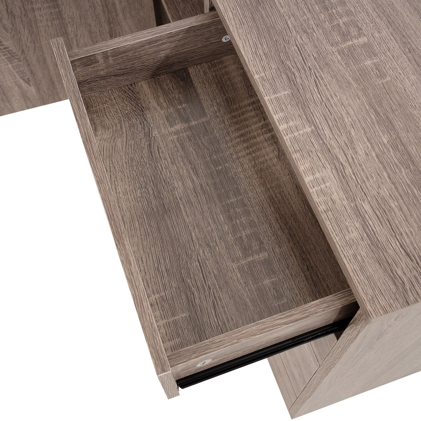 5-Drawer Wood Storage Dresser Cabinet with Wheels - Craft Organizer and Makeup Drawer Unit for Closet and Bedroom