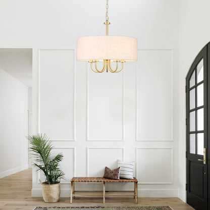 Plafonnier semi-encastré moderne à 5 lampes pour salle à manger, chambre à coucher, salon - N/A