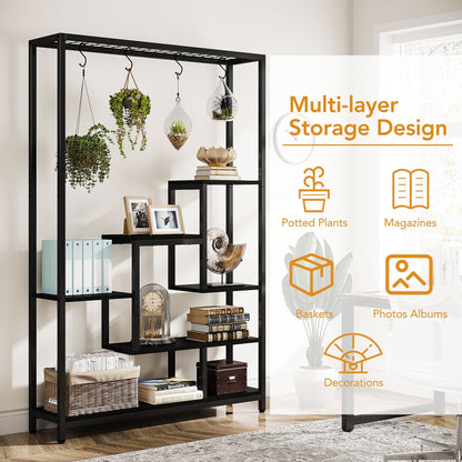 5-Tier Tall Indoor Plant Stand, 70.9 inches Plant Shelf with 10PC Hanging Hooks