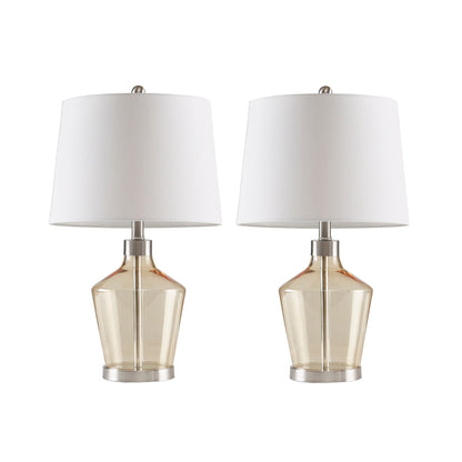 510 Design Harmony Angular Glass Table Lamp, Set of 2