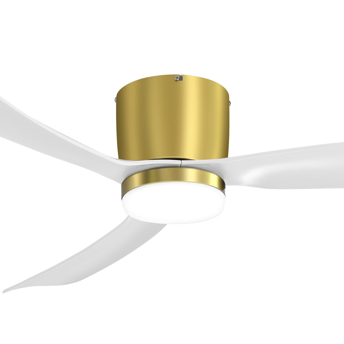 Ventilateur de plafond encastré à DEL noir/blanc de 52 pouces avec télécommande (3 pales)