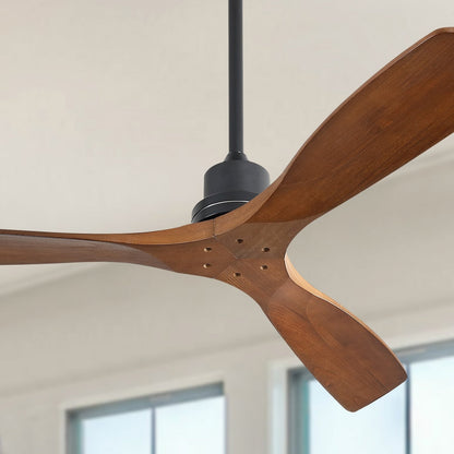 Ventilateur de plafond d'intérieur en bois Sofucor 52 avec télécommande et éclairage intégré en option