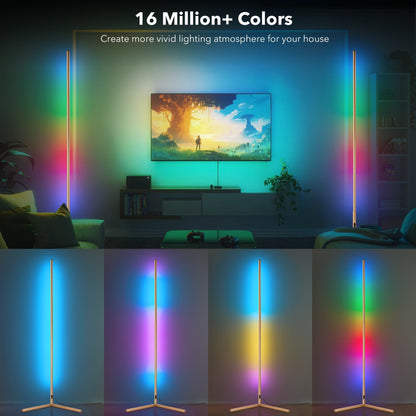 55 RGB Metal Corner Lamp Minimalist LED Floor Lamp