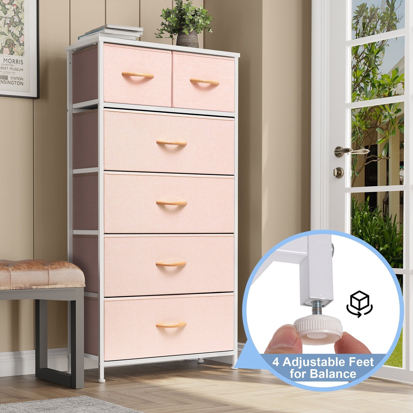 6-drawer Chest Vertical Dresser Storage Tower by Crestlive Products