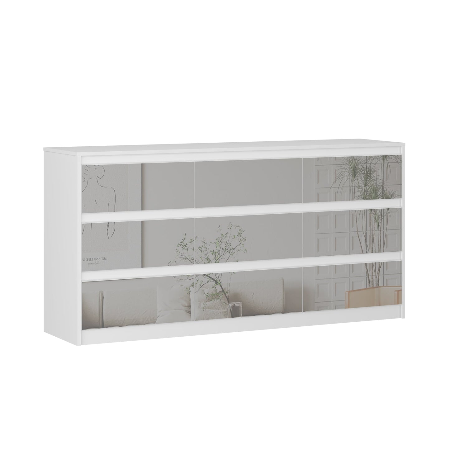 Commode d'appoint à 9 tiroirs 63W pour salon, chambre à coucher