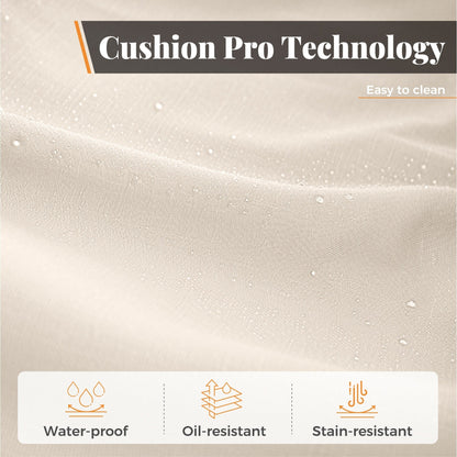 MAISON ARTS 7-Piece Cast Aluminum Patio Dining Set with Expandable Rectangular Table & 6 Cast Aluminum Chairs