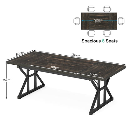 Bureau exécutif de 70,8 pouces, grand poste de travail informatique