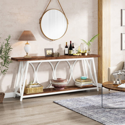 Table console extra longue de 70,9 pouces, table d'appoint pour salon