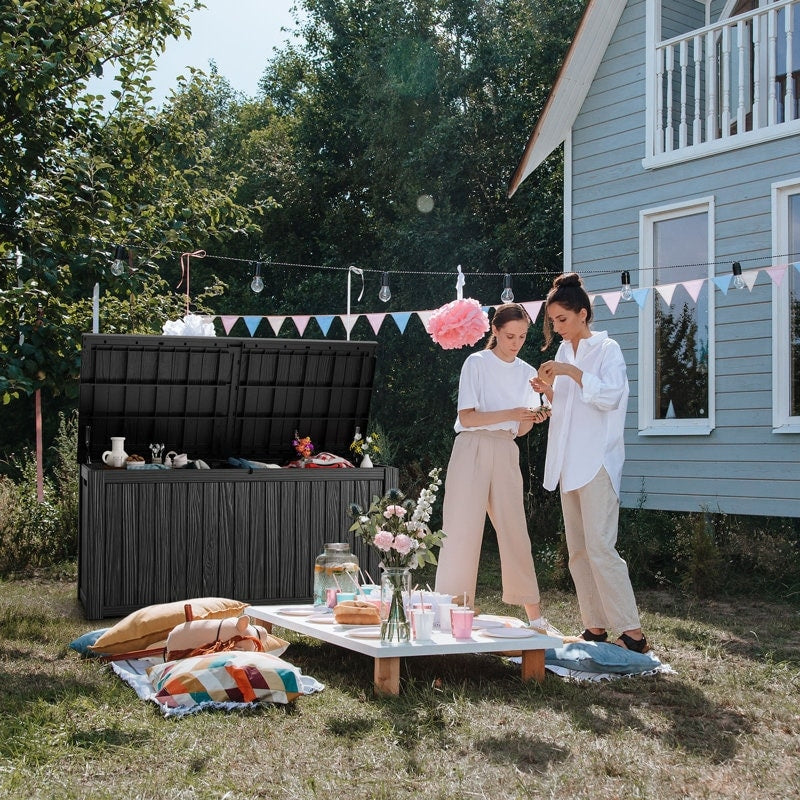 Outdoor Patio Storage Resin Lockable Deck Box