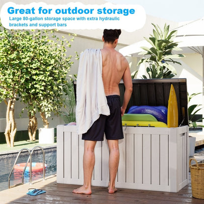 Outdoor Patio Storage Resin Lockable Deck Box