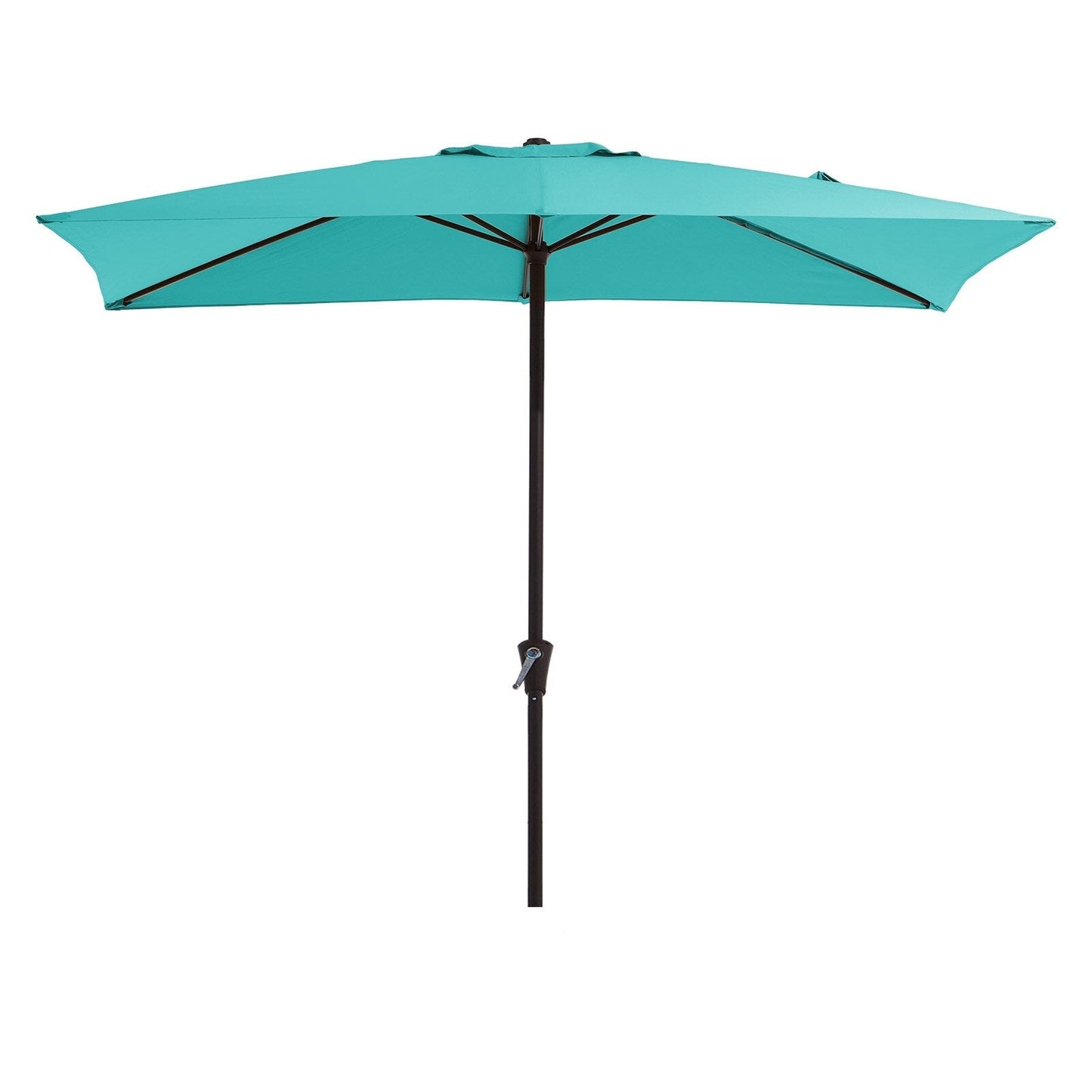 8*10ft Rectangular Patio Market Umbrella with Crank & Tilt，UV-Resistant