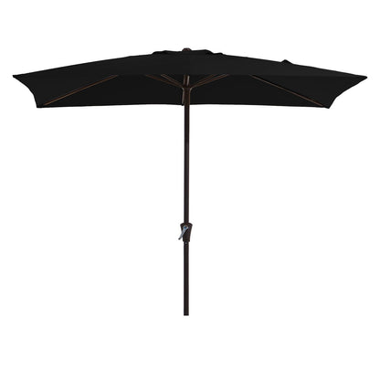 8*10ft Rectangular Patio Market Umbrella with Crank & Tilt，UV-Resistant