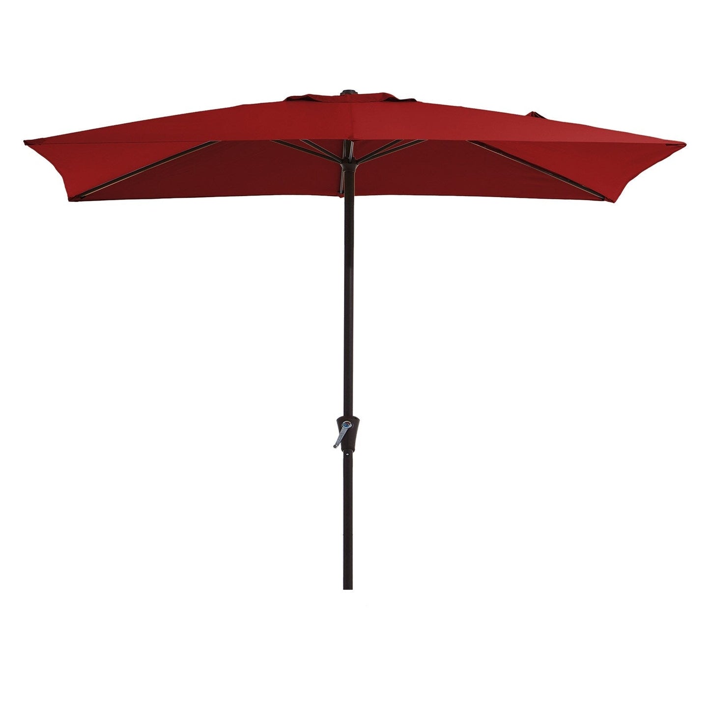 8*10ft Rectangular Patio Market Umbrella with Crank & Tilt，UV-Resistant
