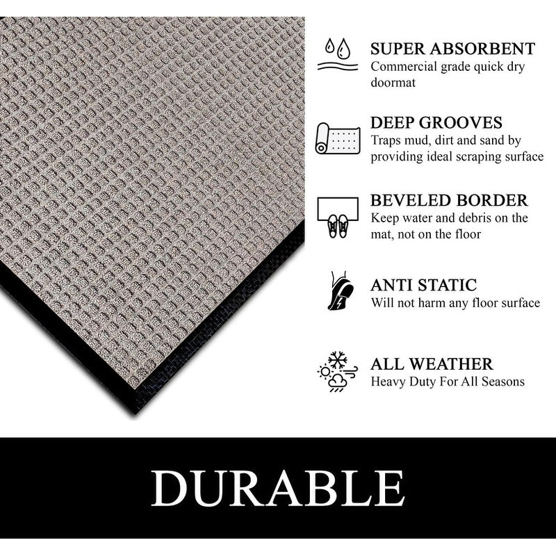 A1HC New Durable and Versatile Polypropylene Rubber Door Mat All Weather Inside Outside Door Mat