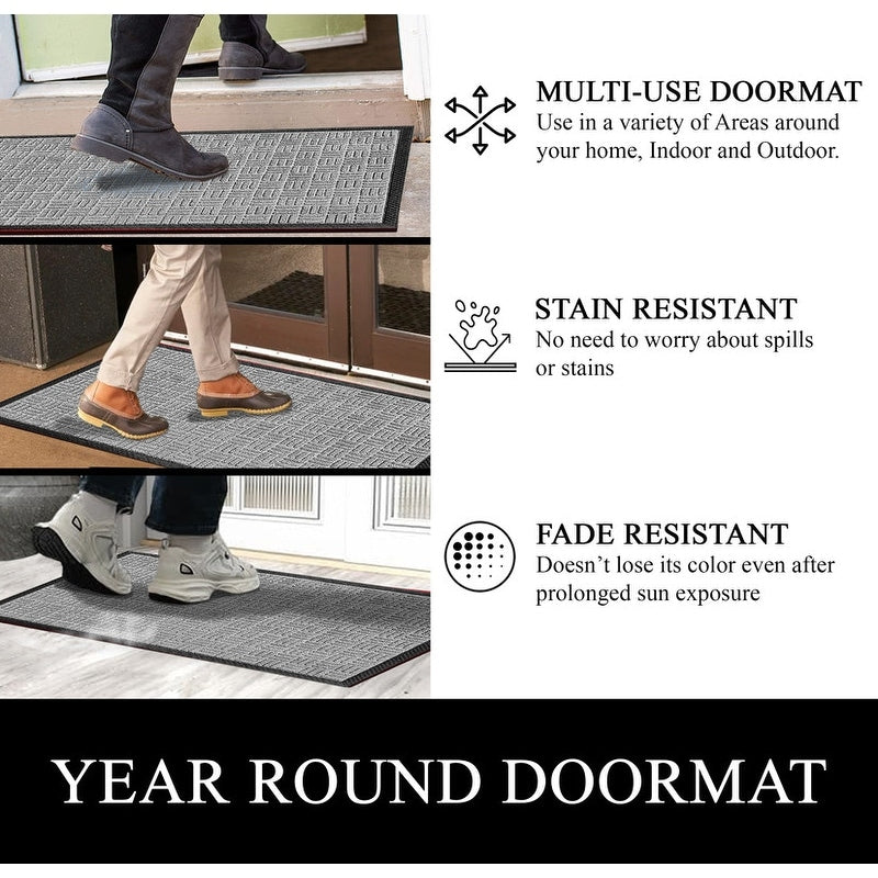 A1HC New Durable and Versatile Polypropylene Rubber Door Mat All Weather Inside Outside Door Mat