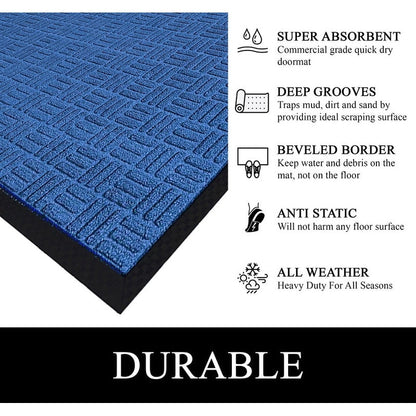A1HC New Durable and Versatile Polypropylene Rubber Door Mat All Weather Inside Outside Door Mat