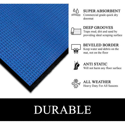 A1HC New Durable and Versatile Polypropylene Rubber Door Mat All Weather Inside Outside Door Mat