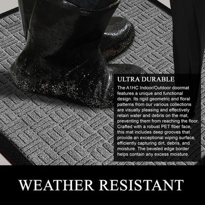 A1HC New Durable and Versatile Polypropylene Rubber Door Mat All Weather Inside Outside Door Mat