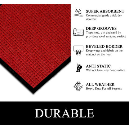 A1HC New Durable and Versatile Polypropylene Rubber Door Mat All Weather Inside Outside Door Mat