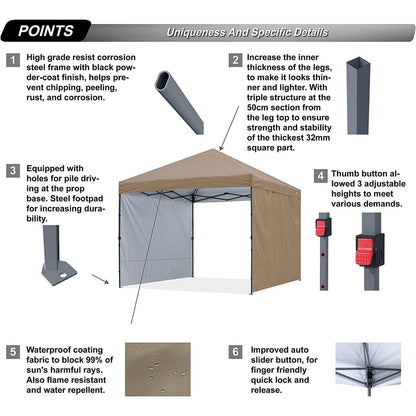 ABCCANOPY Tente à baldaquin facile à monter et durable Tente à baldaquin d'extérieur