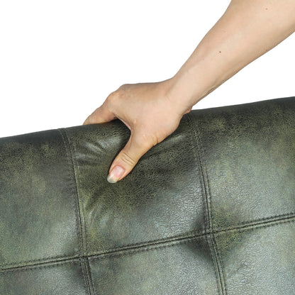 Banc ottoman de rangement en cuir reconstitué Adeco 50