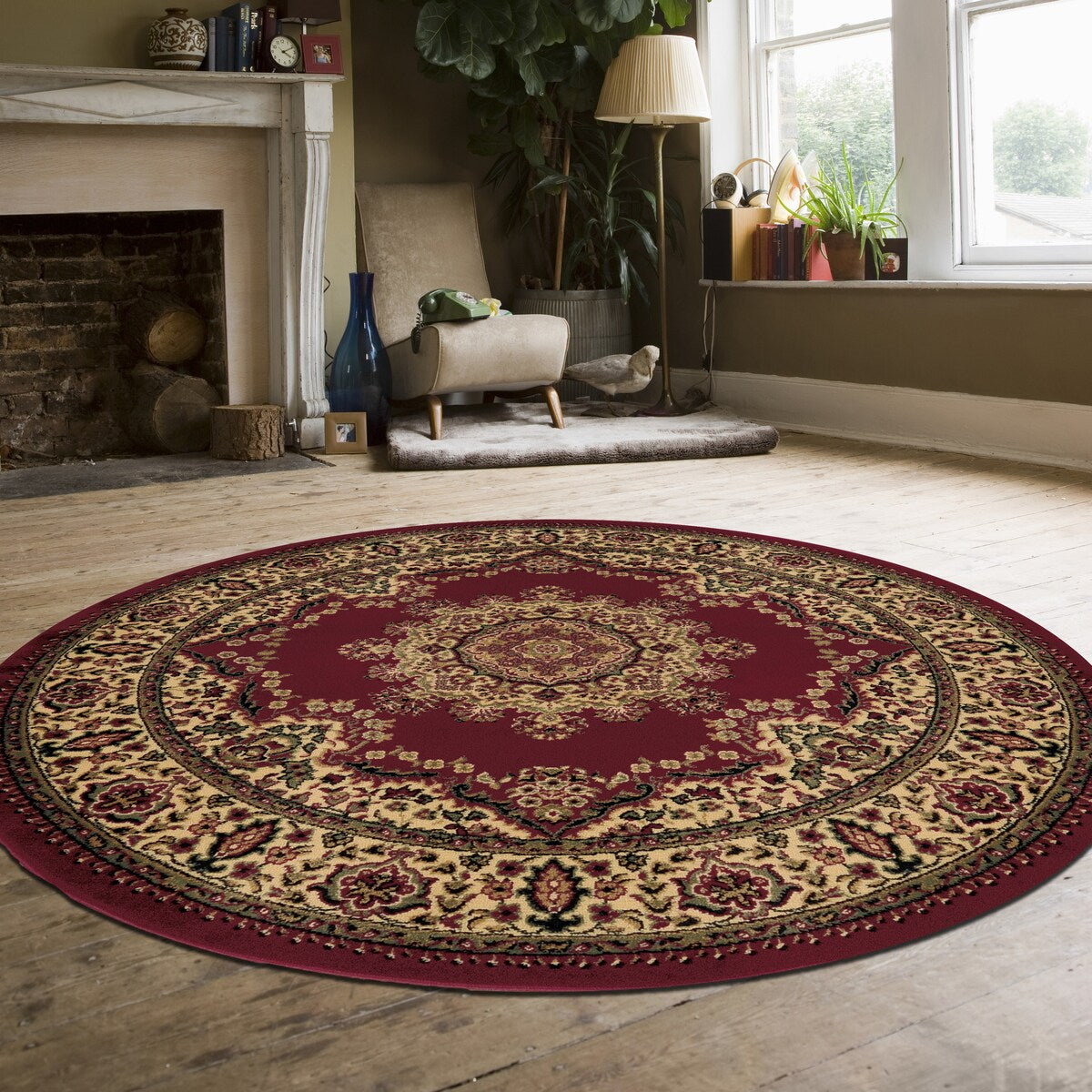 Admire Home Living Caroline Traditional Medallion Area Rug