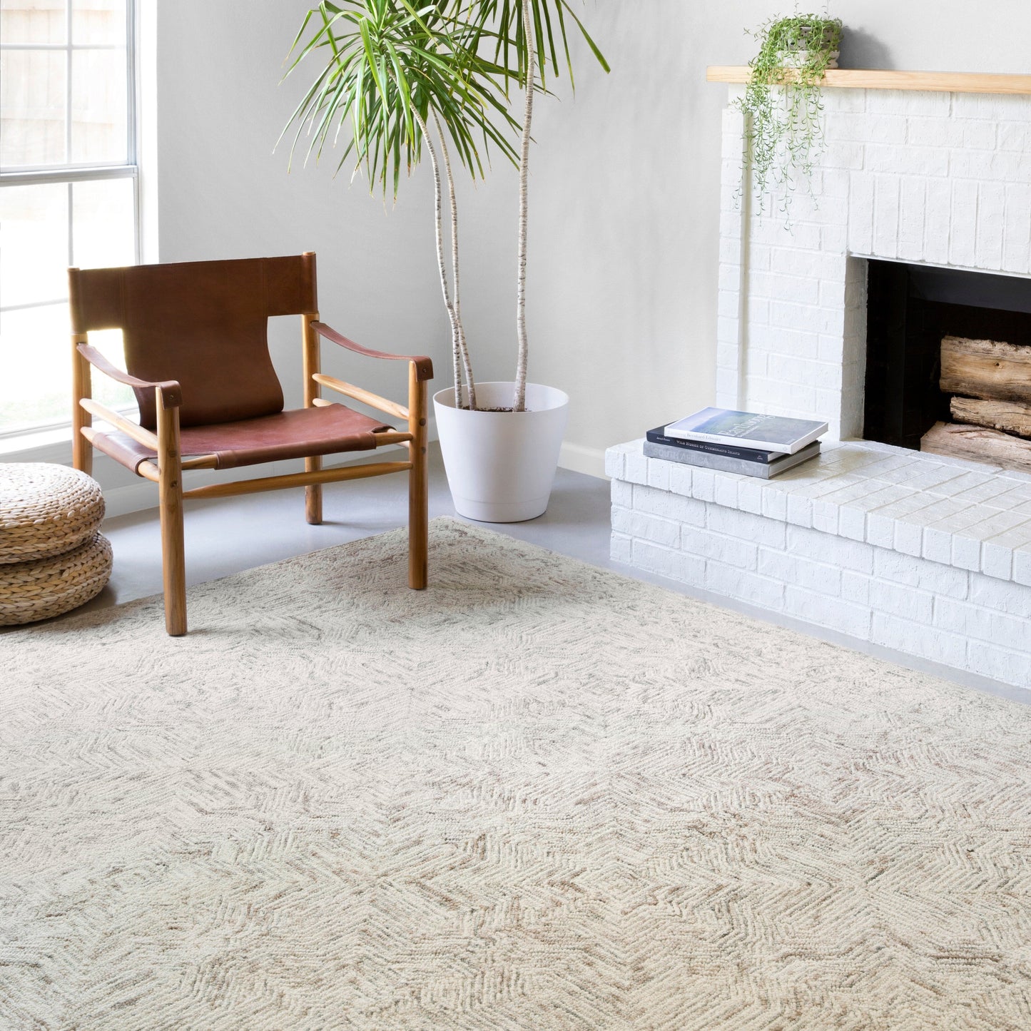 Alexander Home Aspen Neutral Hand-tufted Contemporary Wool Rug