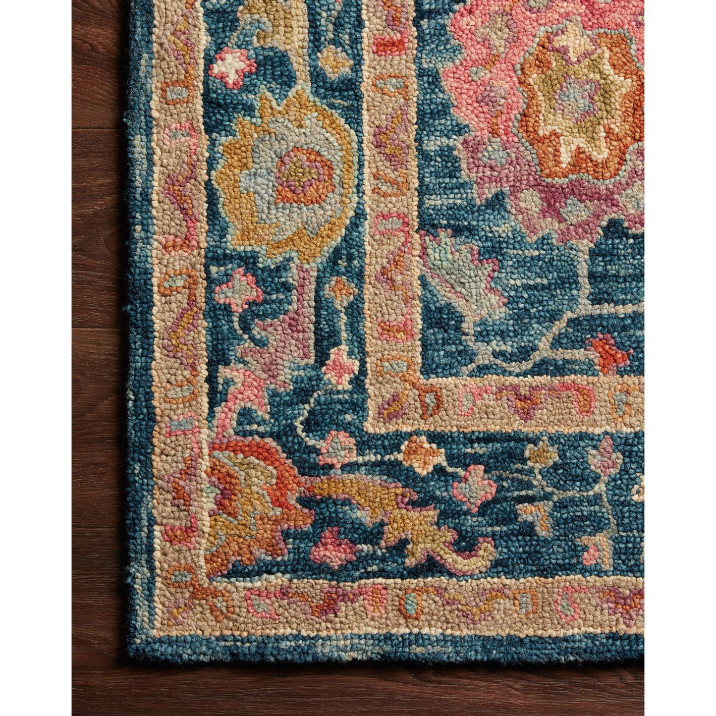 Alexander Home Megan Floral Hand-Hooked 100% Wool Area Rug