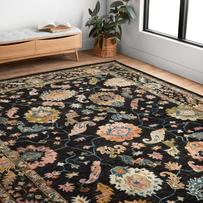Alexander Home Megan Floral Hand-Hooked 100% Wool Area Rug