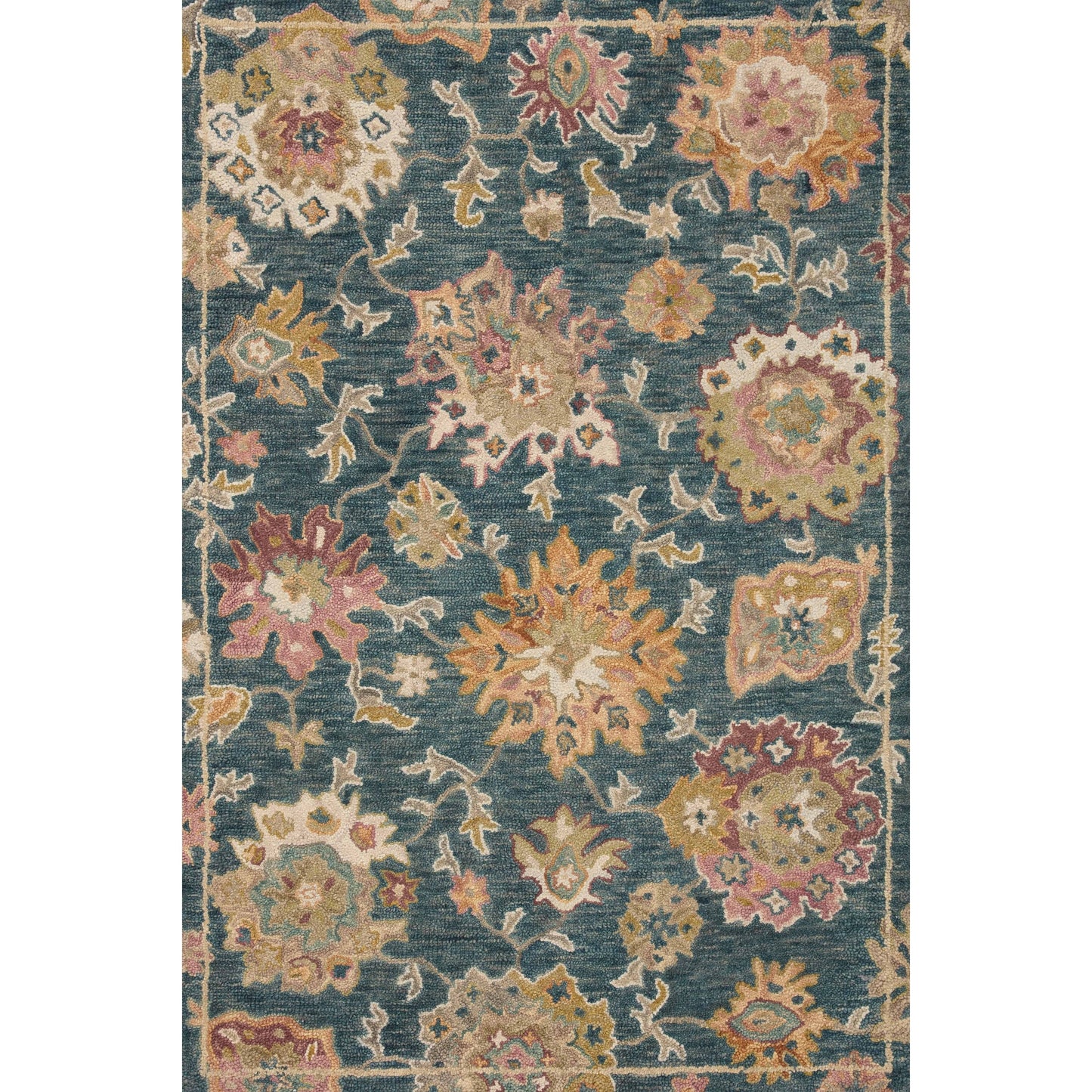 Alexander Home Megan Floral Hand-Hooked 100% Wool Area Rug