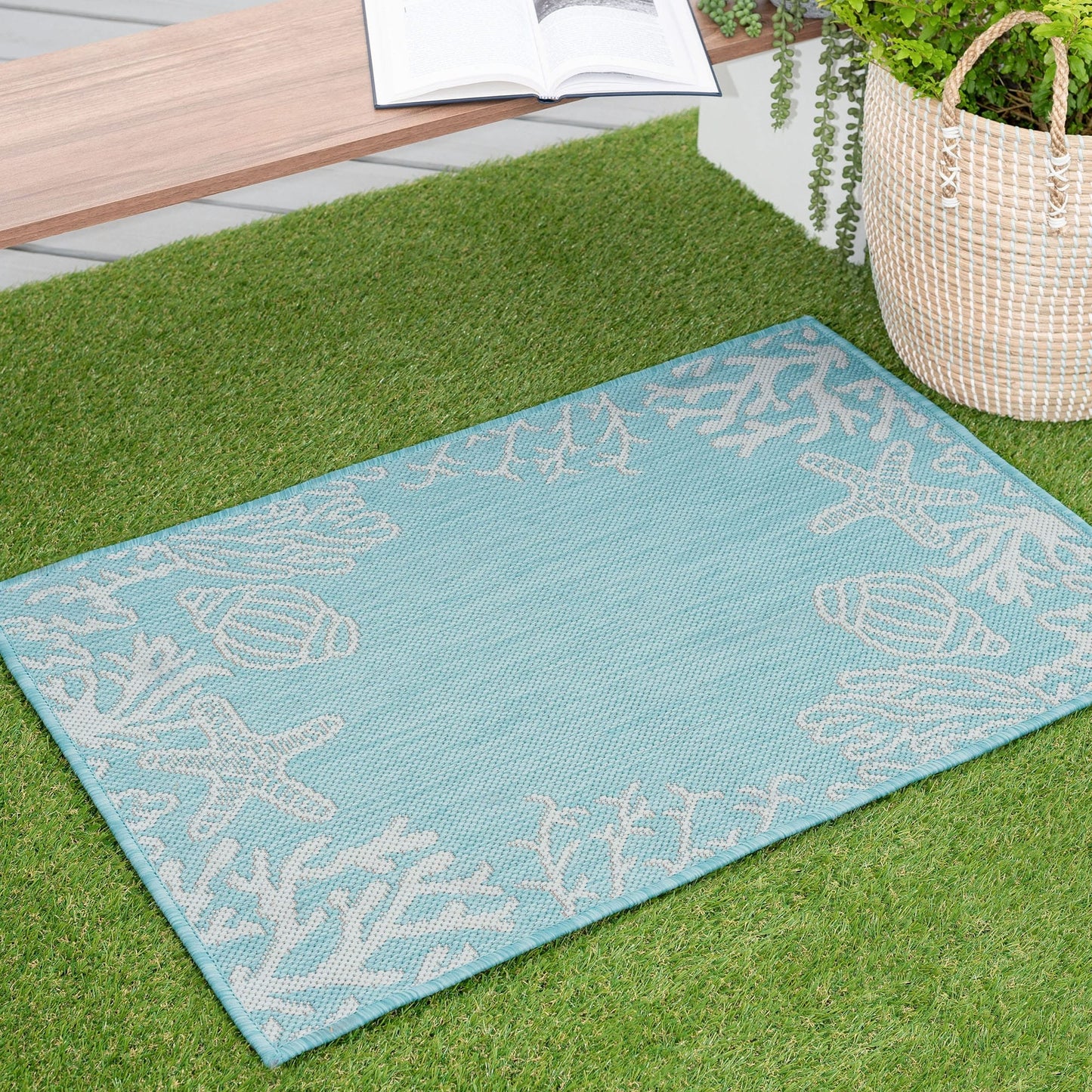 Tapis d'intérieur/extérieur Exo Coastal Graphic Print