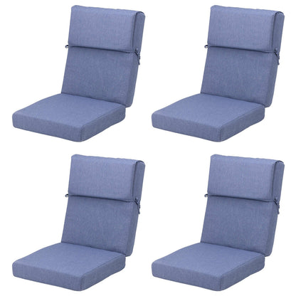 Lot de 4 coussins de chaise à dossier haut Aoodor Patio, 46 ​​x 21 x 4 pouces (coussins uniquement)